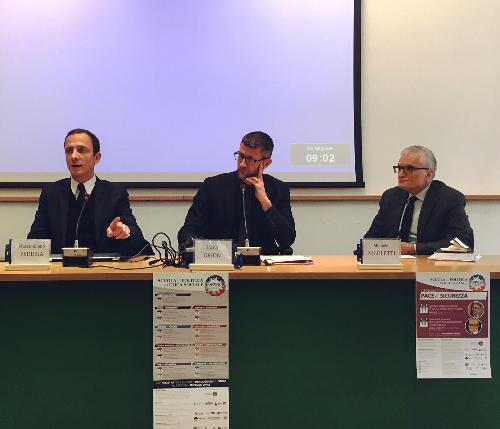 Il governatore FVG, Massimiliano Fedriga, al convegno di Udine sull'immigrazione